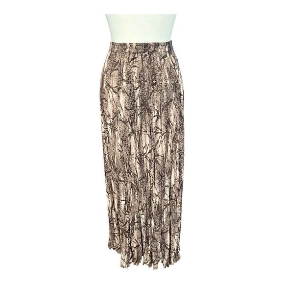 Nostalgia Long Skirt Size Medium Brown Safari Vacation Island Light Weight - Picture 5 of 10